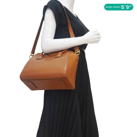 Givenchy Antigona Small Leather Satchel Shoulder Bag Brown - Picture 2 of 16